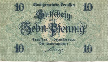Creußen - Stadt - 1.12.1916 - 10 Pfennig 