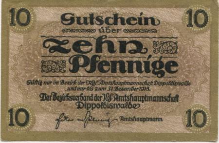 Dippoldiswalde - Amtshauptmannschaft -  - 31.12.1918 - 10 Pfennig 