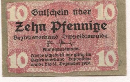Dippoldiswalde - Amtshauptmannschaft - - 31.12.1920 - 10 Pfennig 