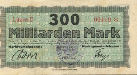 Dirlewang - Marktgemeinde - 1.11.1923 - 300 Milliarden Mark 