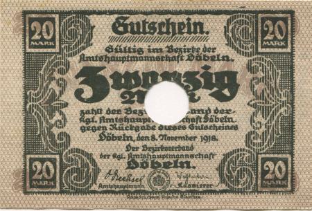 Döbeln - Amtshauptmannschaft - 8.11.1918 - 20 Mark 