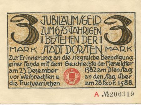 Dorsten - Stadt - -- - 3 Mark 