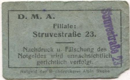 Dresden - Dresdner Milchversorgungs-Anstalt eGmbH, Filiale Struvestr. 23  - -- - 1 Pfennig 