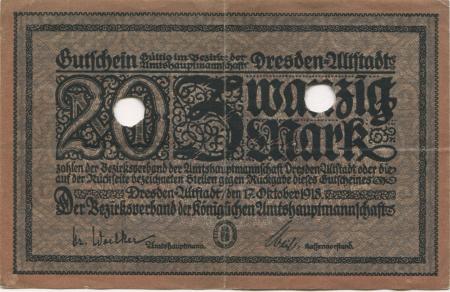 Dresden-Altstadt - Amtshauptmannschaft - 17.10.1918 - 20 Mark 