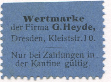 Dresden-Neustadt - Heyde, Gustav, Kleiststr. 10 - -- - 10 Pfennig 