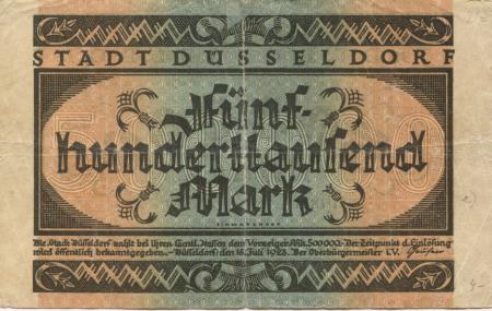 Düsseldorf - Stadt - 15.7.1923 - 500000 Mark 