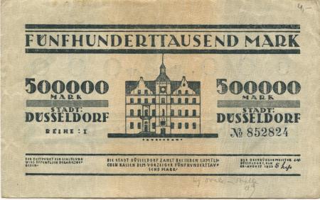 Düsseldorf - Stadt - 15.8.1923 - 500000 Mark 