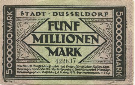 Düsseldorf - Stadt - 21.8.1923 - 5 Millionen Mark 