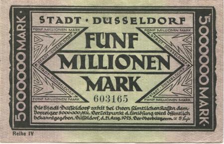 Düsseldorf - Stadt - 21.8.1923 - 5 Millionen Mark 