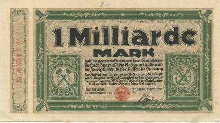 Duisburg - Stadt - 25.9.1923 - 1 Milliarde Mark 