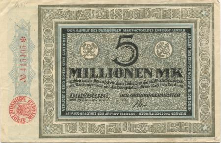 Duisburg - Stadt - 15.8.1923 - 5 Millionen Mark 