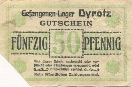 Dyrotz (heute: Wustermark) - Gefangenenlager - -- - 50 Pfennig 