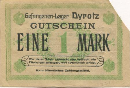 Dyrotz (heute: Wustermark) - Gefangenenlager - -- - 1 Mark 