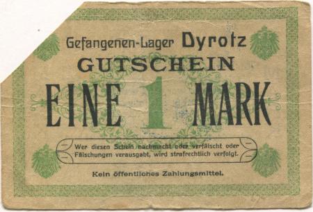 Dyrotz (heute: Wustermark) - Gefangenenlager - -- - 1 Mark 