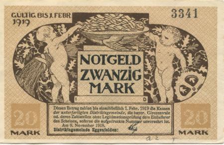 Eggenfelden - Distriktsgemeinde - 8.11.1918 - 1.2.1919 - 20 Mark 