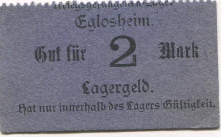 Eglosheim (heute: Ludwigsburg) - Kriegsgefangenen-Lager - -- 2 Mark 