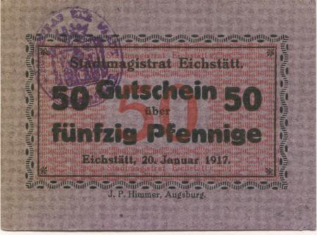 Eichstätt - Stadt - 20.1.1917 - 50 Pfennig 