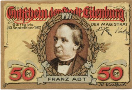 Eilenburg - Stadt - - 30.9.1921 - 50 Pfennig 