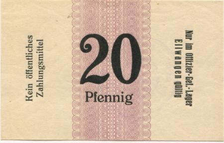 Ellwangen - Offizier-Gefangenenlager - -- - 20 Pfennig 