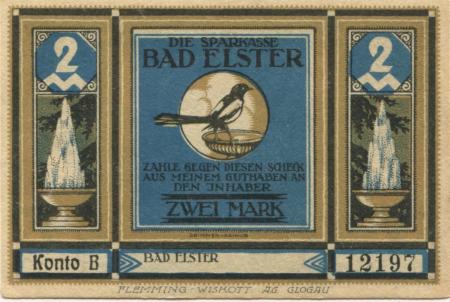 Elster (Bad) - Sparkasse - -- - 2 Mark 