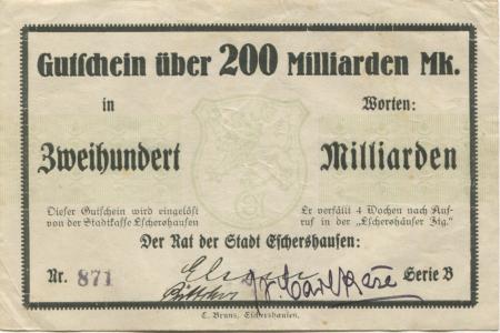 Eschershausen - Stadt - -- - 200 Milliarden Mark 