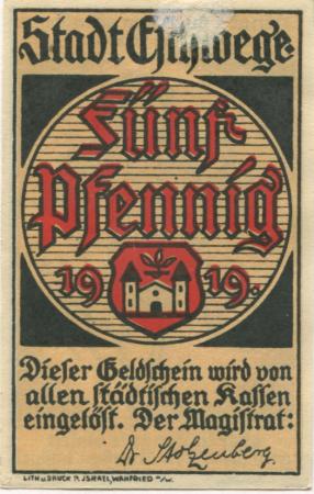 Eschwege - Stadt - 1919 - 5 Pfennig 