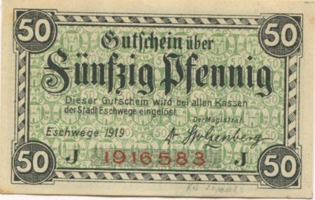 Eschwege - Stadt - 1919 - 50 Pfennig 
