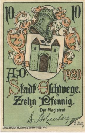 Eschwege - Stadt - 1920 - 10 Pfennig 