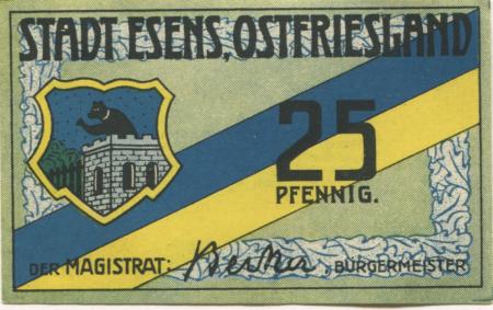 Esens - Stadt - -- - 25 Pfennig 