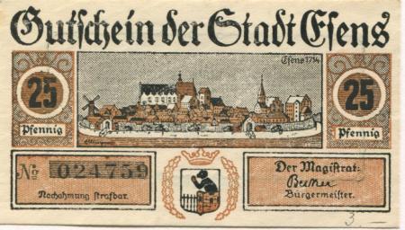 Esens - Stadt - -- - 25 Pfennig 