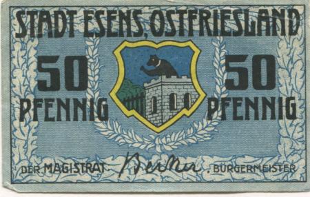 Esens - Stadt - -- - 50 Pfennig 