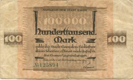 Essen - Stadt - 20.7.1923 - 100000 Mark 