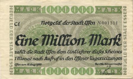 Essen - Stadt - 12.8.1923 - 1 Million Mark 