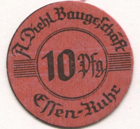 Essen - Diehl, A., Baugeschäft - -- - 10 Pfennig 