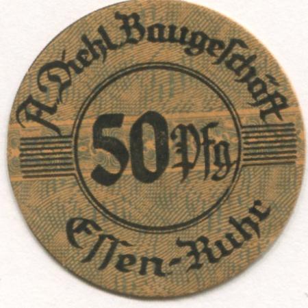 Essen - Diehl, A., Baugeschäft - -- - 50 Pfennig 