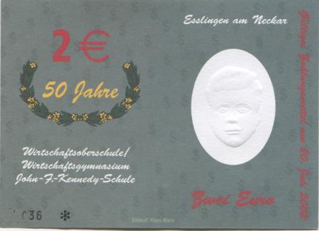 Esslingen - Wirtschaftsoberschule/Wirtschaftsgymnasium John F. Kennedy-Schule - 20.7.2002 - 2 Euro 