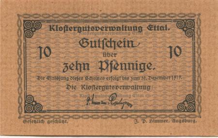 Ettal - Klostergut - - 31.12.1917 - 10 Pfennig 