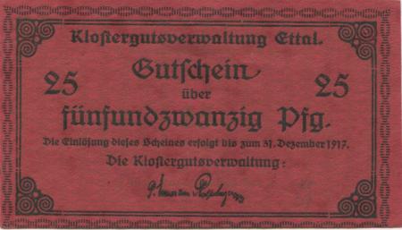 Ettal - Klostergut - - 31.12.1917 - 25 Pfennig 