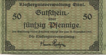 Ettal - Klostergut - - 31.12.1917 - 50 Pfennig 