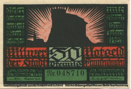 Frankenhausen - Stadt - September 1921 - 31.12.1922 - 50 Pfennig 