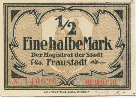 Fraustadt (heute: PL-Wschowa) - Stadt - -- - 1/2 Mark 