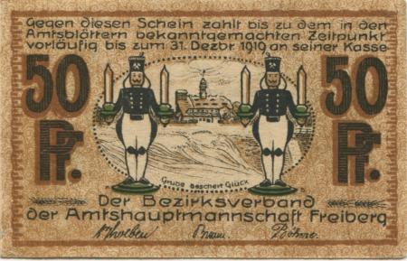 Freiberg - Amtshauptmannschaft - - 31.12.1919 - 50 Pfennig 