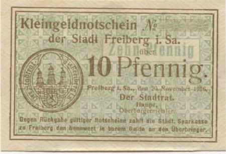 Freiberg - Stadt - 20.11.1916 - 10 Pfennig 