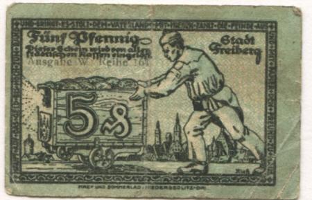 Freiberg - Stadt - - 31.12.1918 - 5 Pfennig 