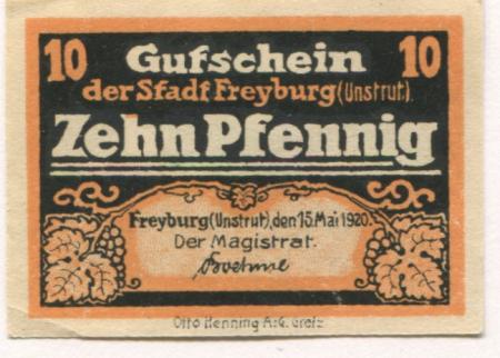 Freyburg - Stadt - 15.5.1920 - 5/10 Pfennig 