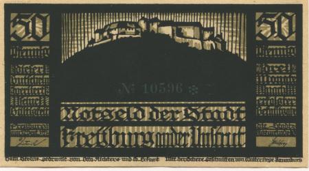 Freyburg - Stadt - 12.9.1921 - 50 Pfennig 