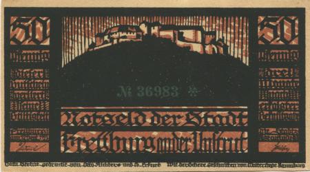 Freyburg - Stadt - 12.9.1921 - 50 Pfennig 