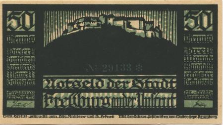 Freyburg - Stadt - 12.9.1921 - 50 Pfennig 