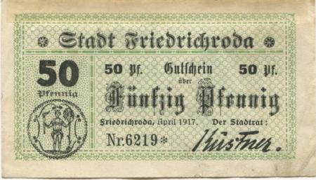 Friedrichroda - Stadt - April 1917 - 50 Pfennig 