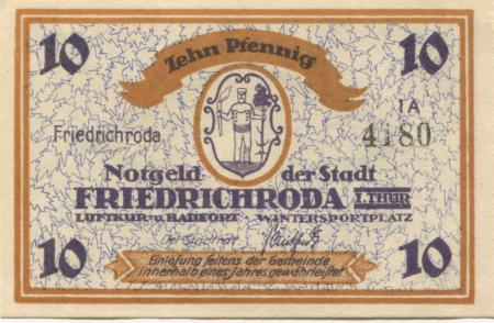 Friedrichroda - Stadt - -- - 10 Pfennig 